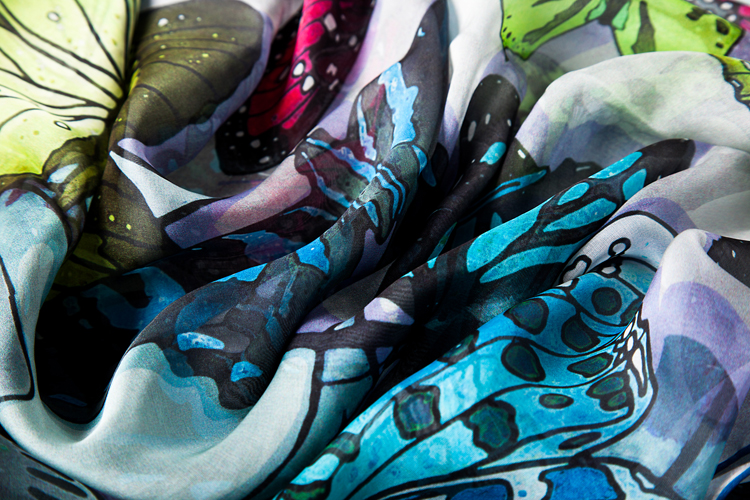 Aurora丝巾B10-001蝶舞魂