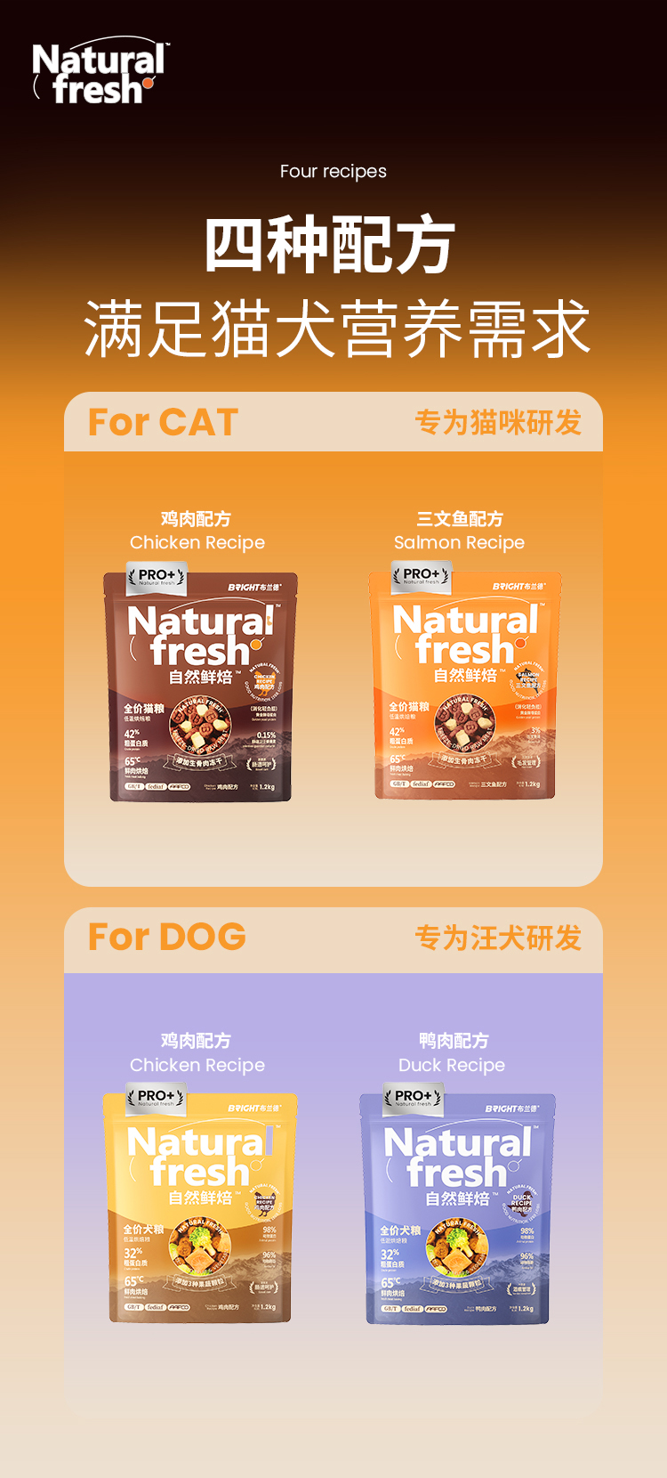 布兰德 自然鲜焙系列烘焙犬粮 鸭肉配方 1.2kg