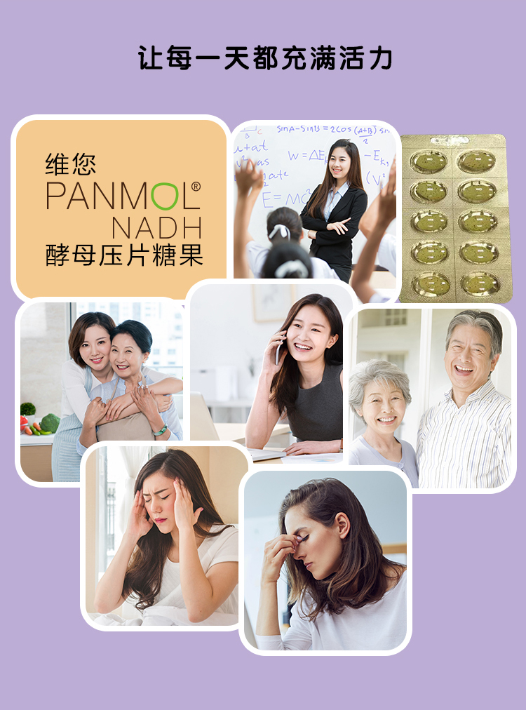 维您Panmol NADH酵母压片糖果